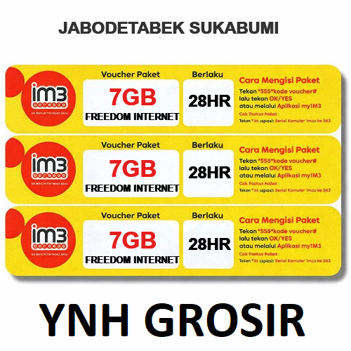 Voucher Indosat FREEDOM INTERNET 7GB 28HR JABODETABEK SUKABUMI